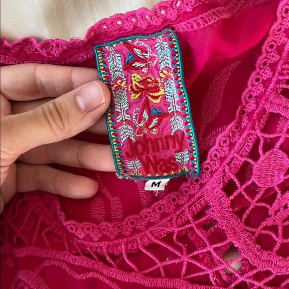 Johnny Was Fuchsia Embroidered Top - Picture 4 of 4